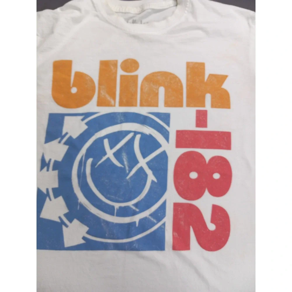Blink-182 Bright Logo Boyfriend Fit Girls T-Shirt Size S